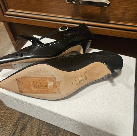 CHRISTIAN DIOR black leather 2019 TEDDY-D Pumps Shoes 36 - Picture 4 of 8